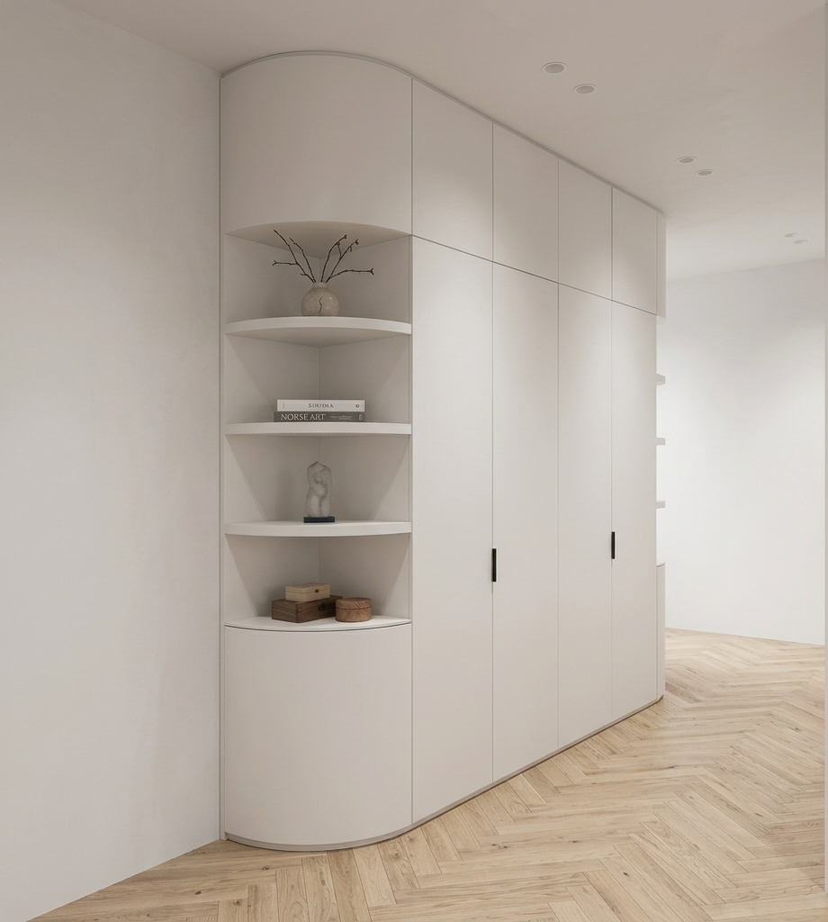Detailshot 2 — naadloze aansluiting op het plafond
